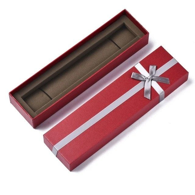 Premium Red Gift Watch and Pen Rigid Box