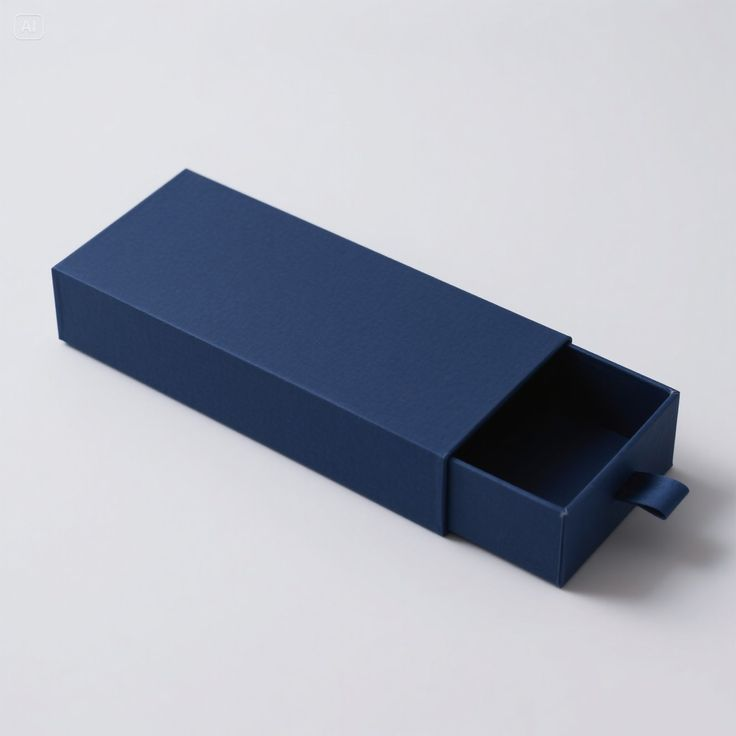 Premium Navy Blue Rigid Drawer Box