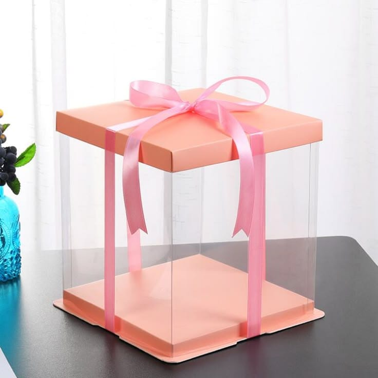 Clear Transparent Cake and Gift Box