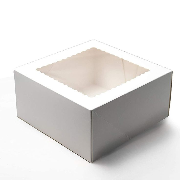 White Bakery Box with Scalloped Window